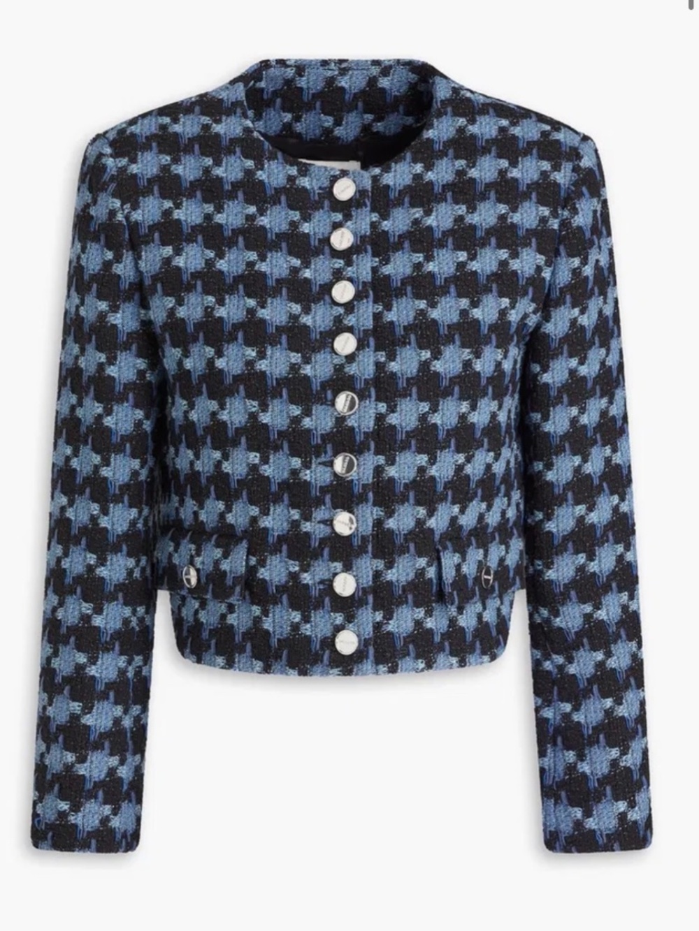 SANDRO Cropped Tweed Jacket Size 40